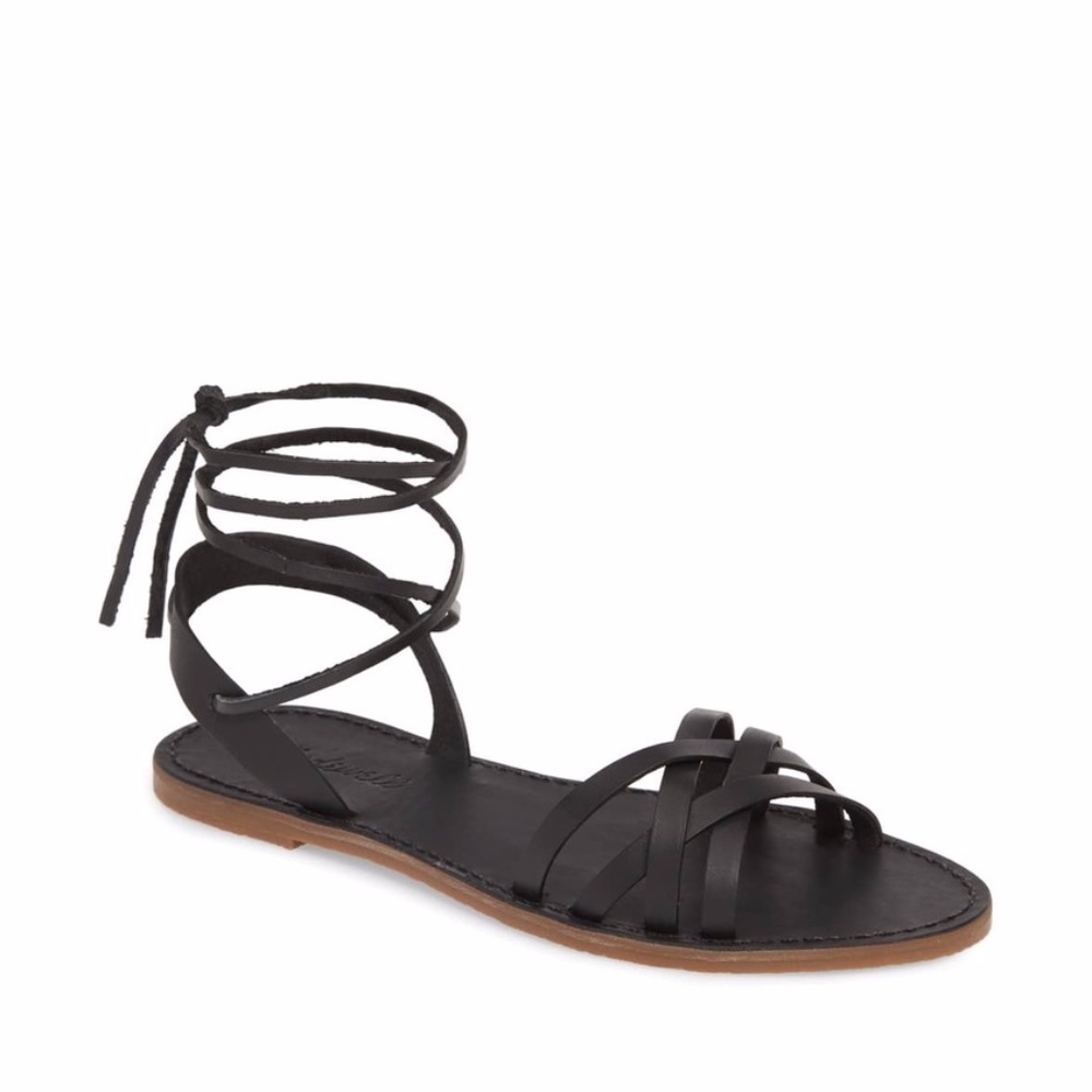 Madewell sandals black leather size 8.5